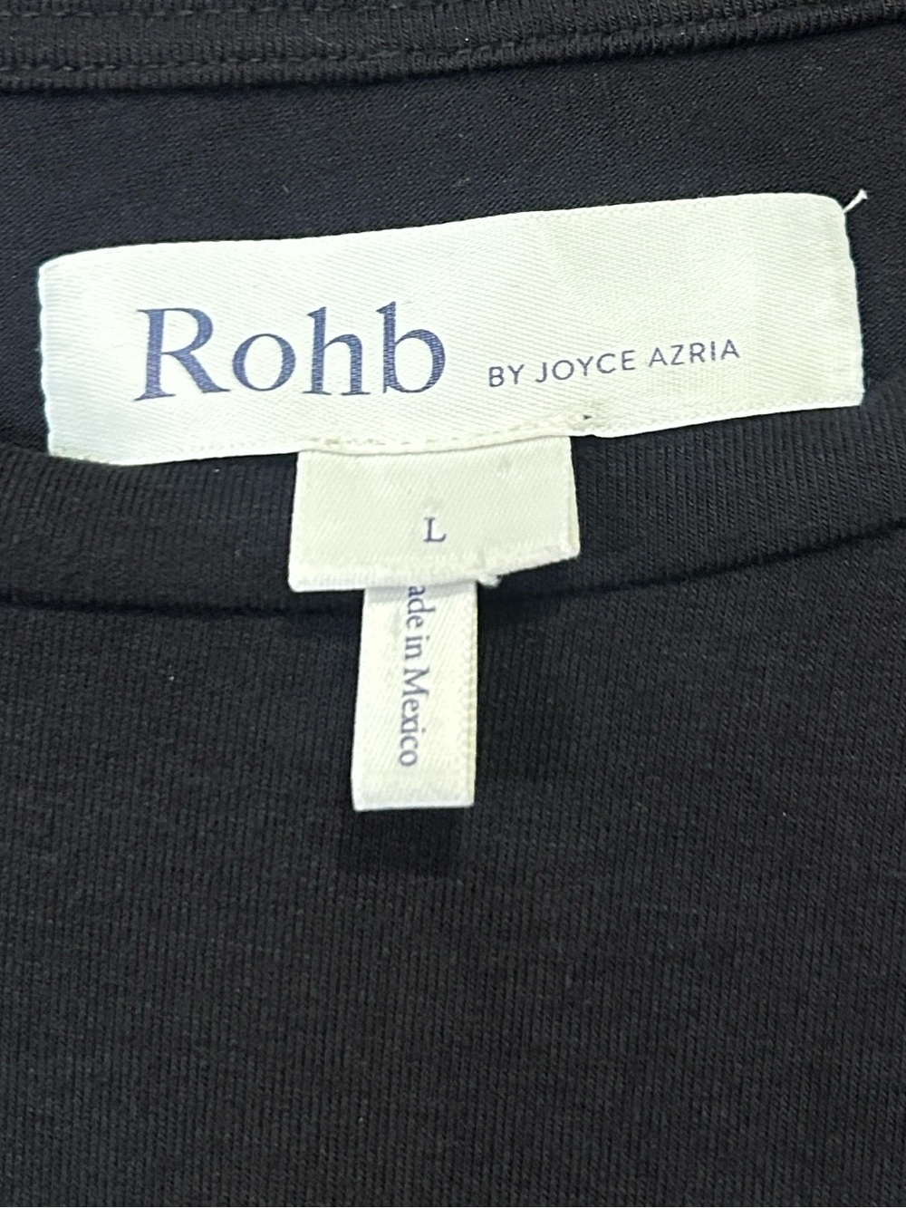 Rohb by Joyce Azria Black Relaxed Fit Asymmetrical Lagenlook Midi Dress Large - Picture 4 of 10